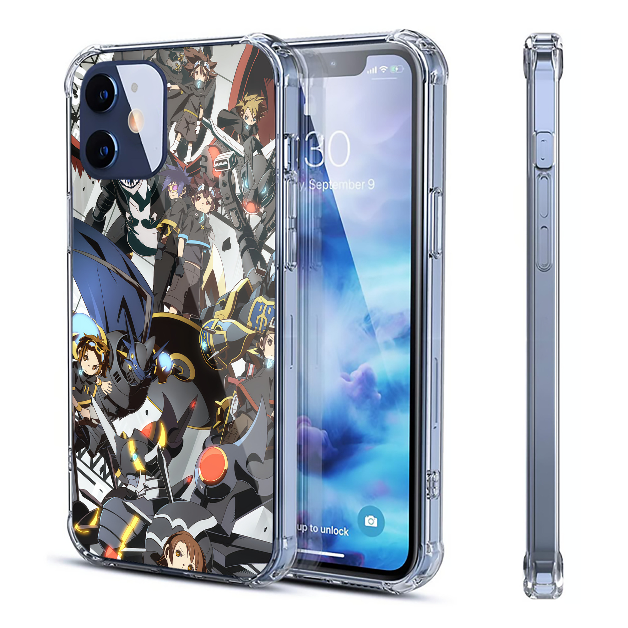 （画像用） Digimon デジタルモンスター/デジモン 【iPhone 12シリーズ対応】透明スマホケース（クリアソフトケース）